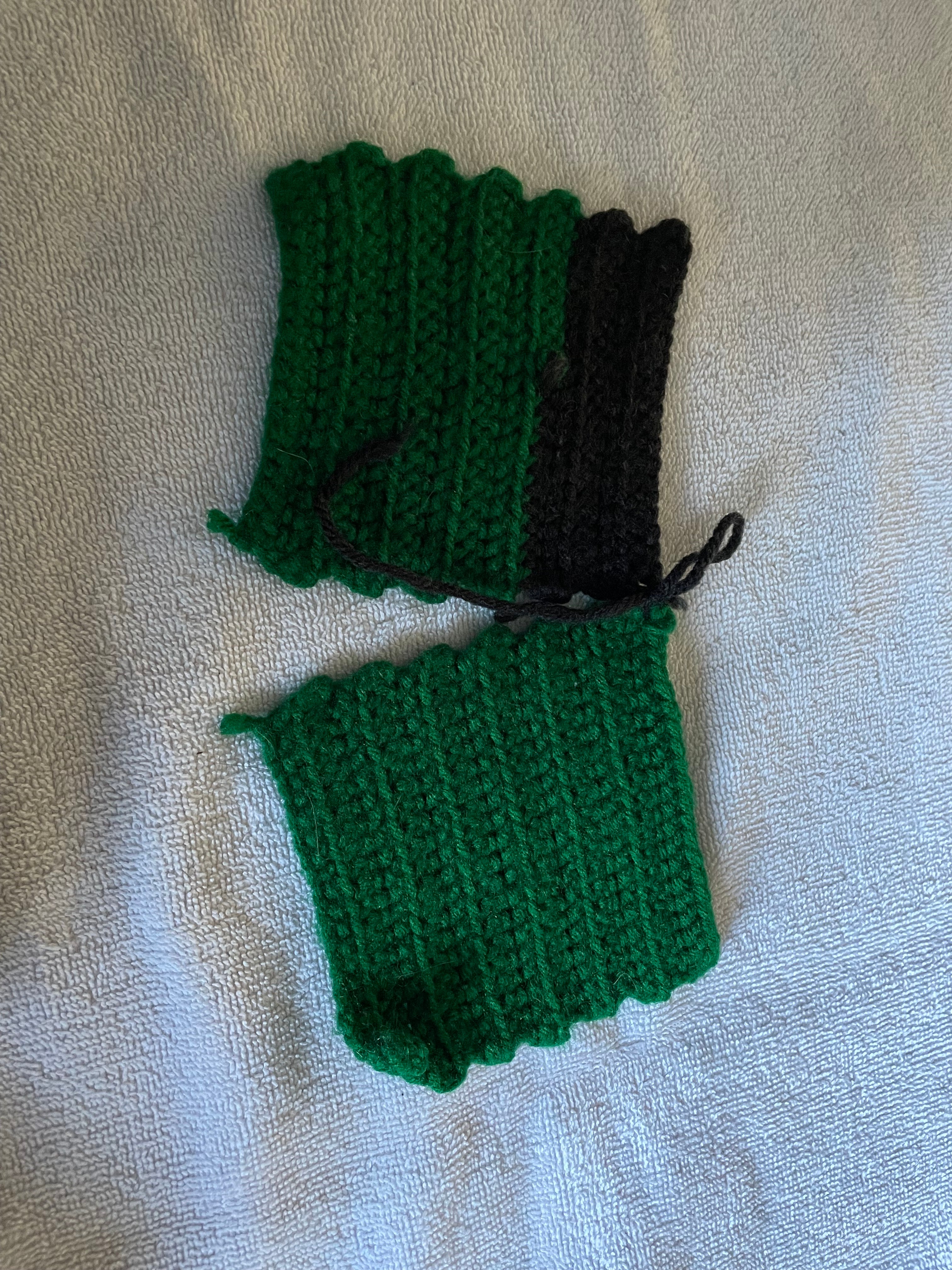 Matching Green Kid Pot Holders